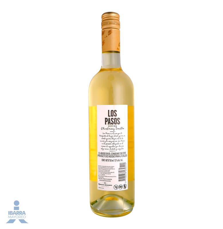 Vino Blanco Los Pasos Chardonnay Semillon 750 ml