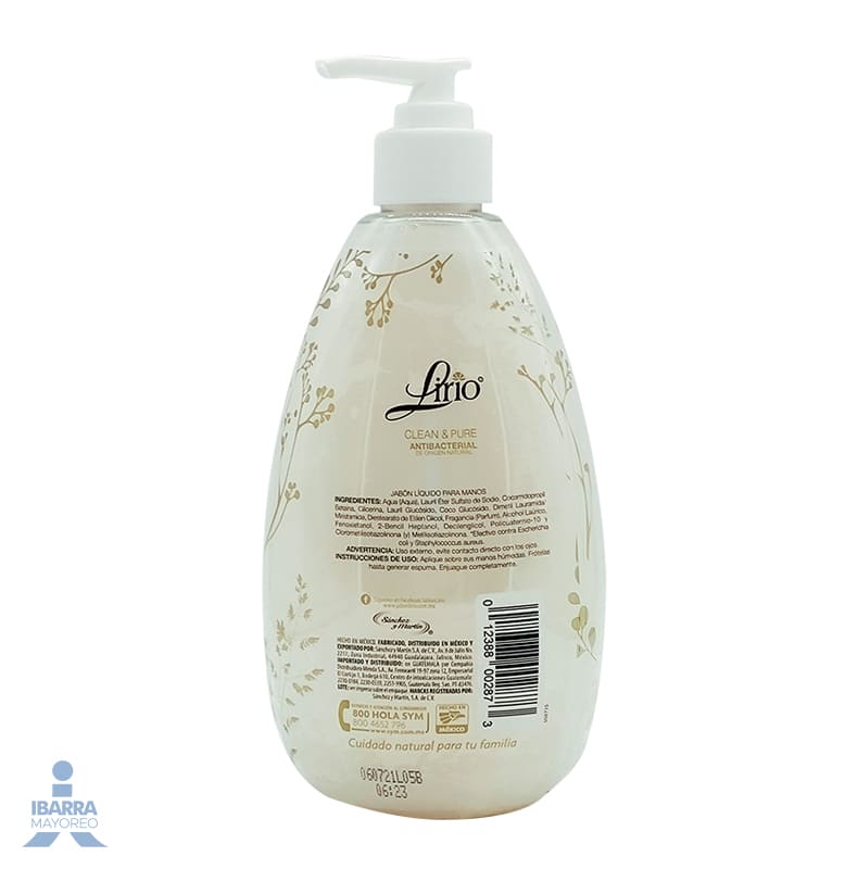Jabón Líquido Lirio Para Manos Leche de Coco 500 ml