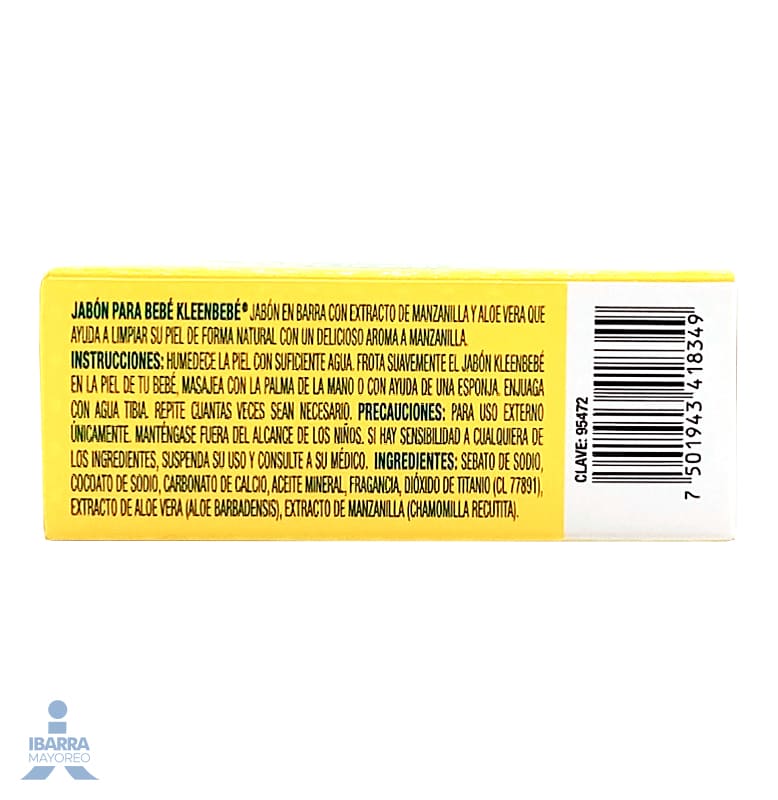 Jabón de tocador KleenBebé Manzanilla 75 g