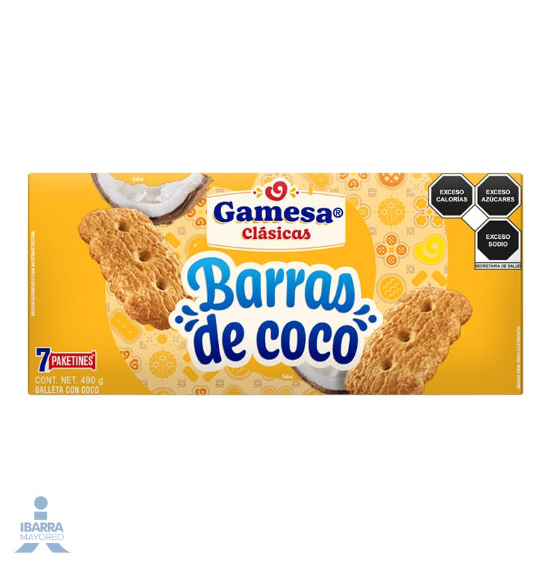 Galletas Gamesa Barra de Coco 490 g