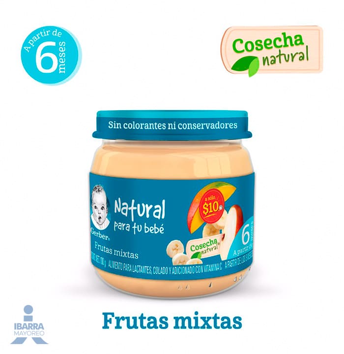 Gerber Colado Frutas Mixtas Etapa 2 100 g