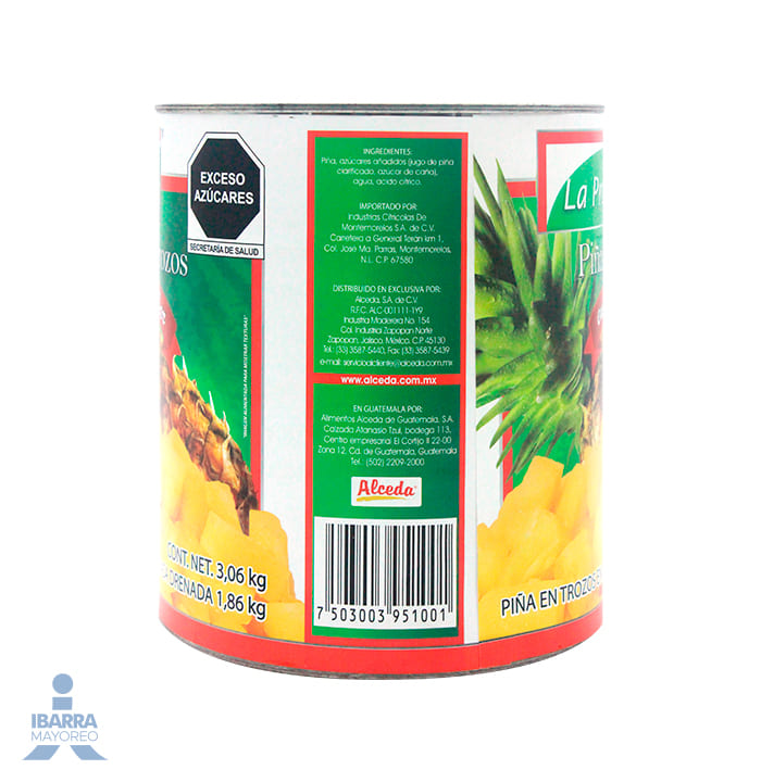Piña La Pratería Trozos 3 kg