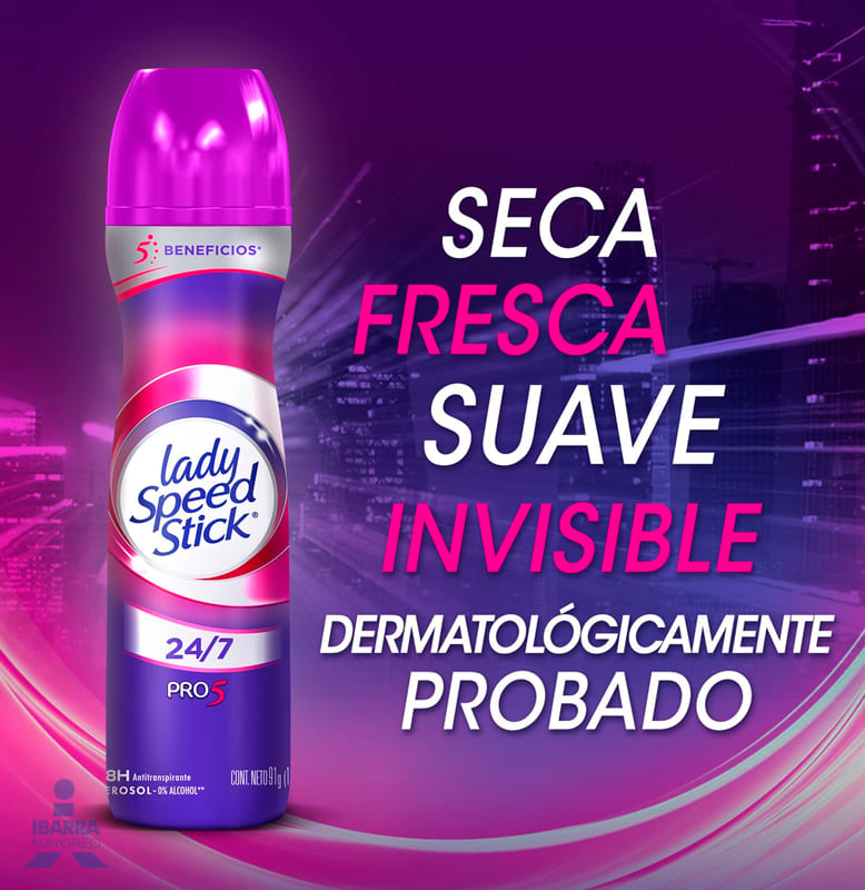 Desodorante Lady Speed Stick Pro 5 Aerosol 100 g