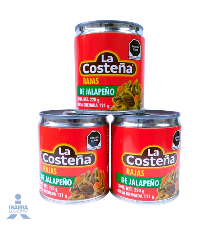 Chiles Jalapeños Rajas La Costeña 220 g