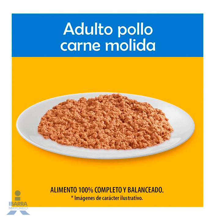 Alimento Pedigree Adulto Carne Molida de Pollo 375 g