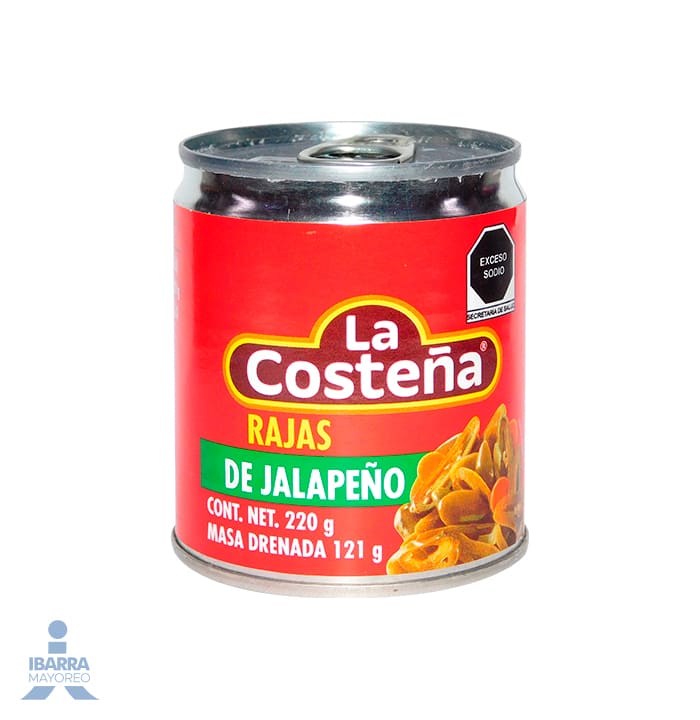 Chiles Jalapeños Rajas La Costeña 220 g