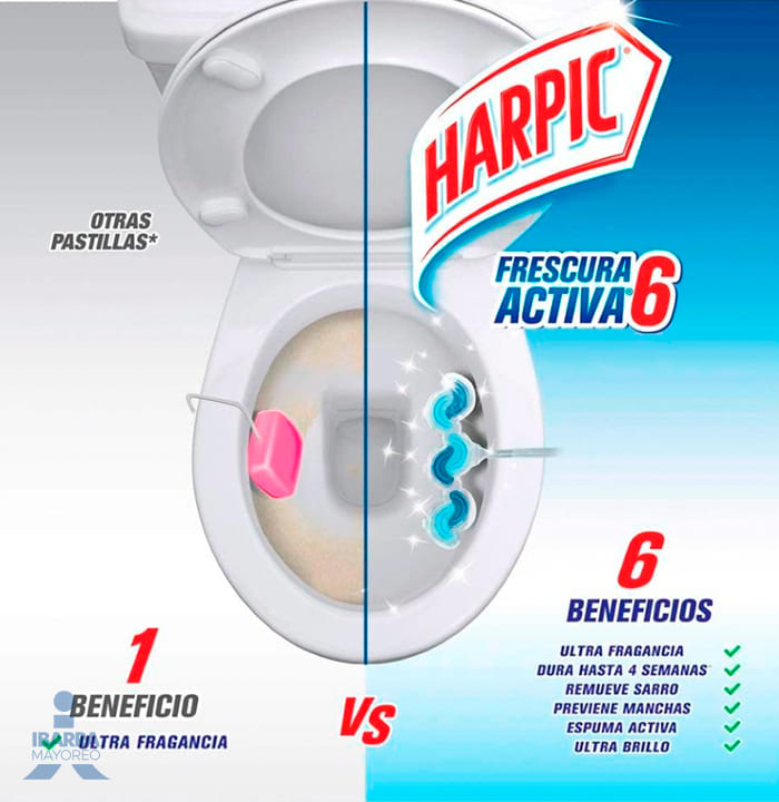 Pastilla Sanitaria Harpic Azul Frescura Activa 35 g