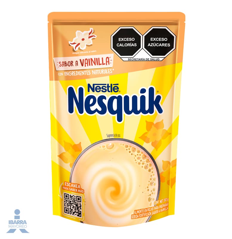 Alimento en Polvo Nesquik sabor Vainilla Doy Pack 357 g