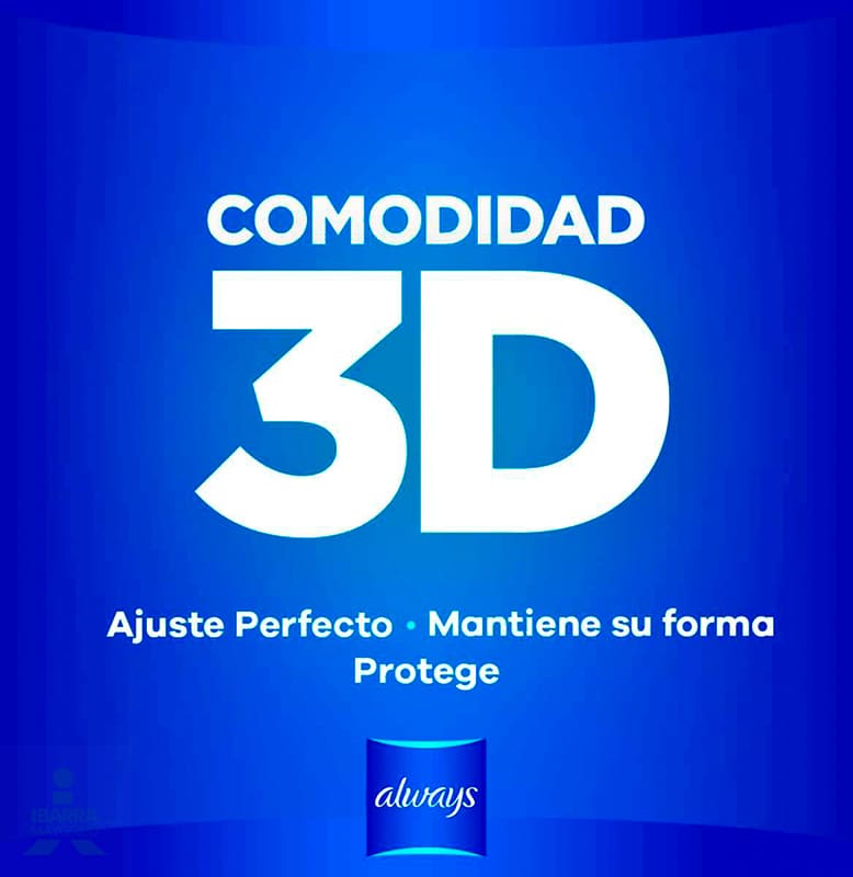 Toalla Sanitaria Always Active Nocturna con alas 8 pzas.
