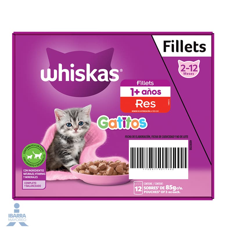 Alimento Whiskas Gatitos Res 85 g