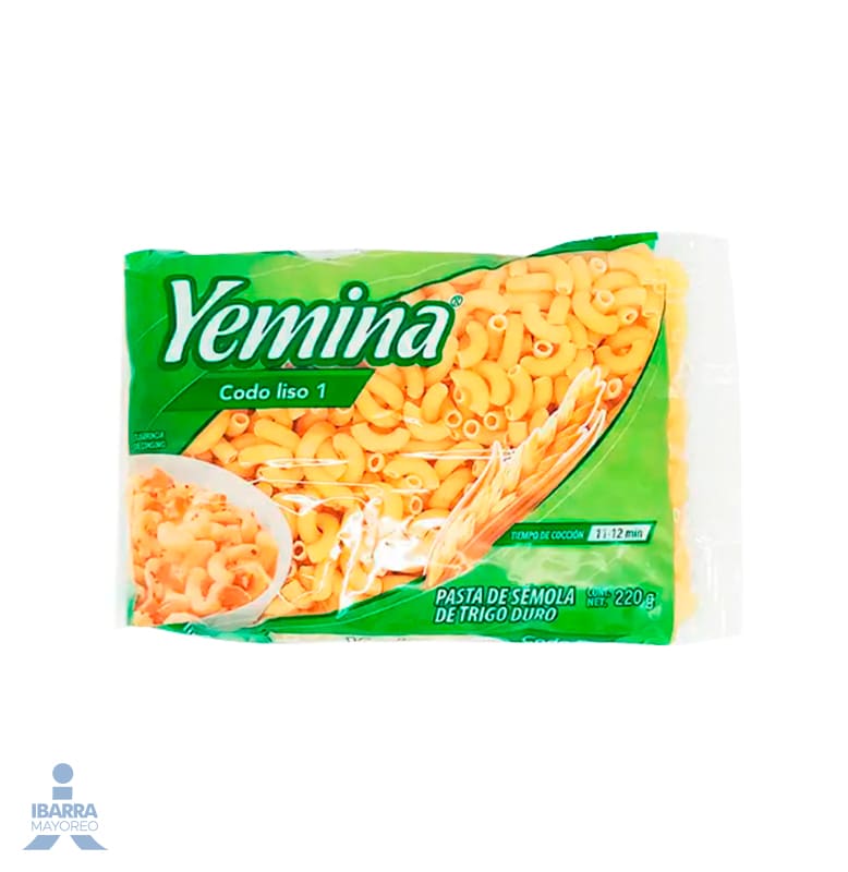 Pasta Yemina Codo Liso no. 1 Más producto 220 g
