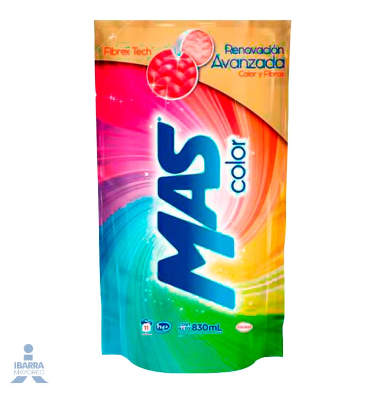 Detergente Mas Color Líquido 830 ml