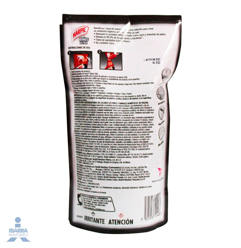 Limpiador Harpic Baños Ultra Doy Pack 500 ml