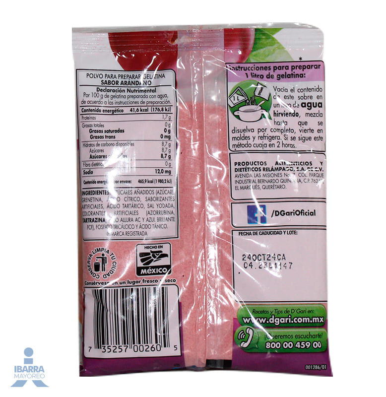 Gelatina D Gari Arándano 120 g
