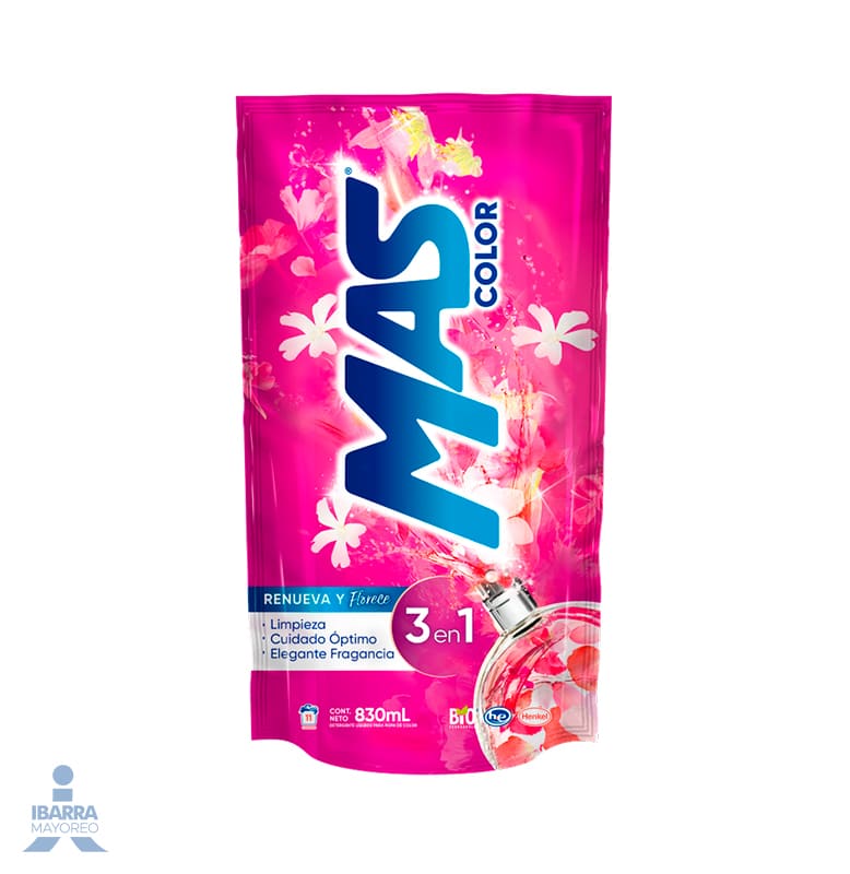 Detergente Mas Color Euphoria Líquido 830 ml