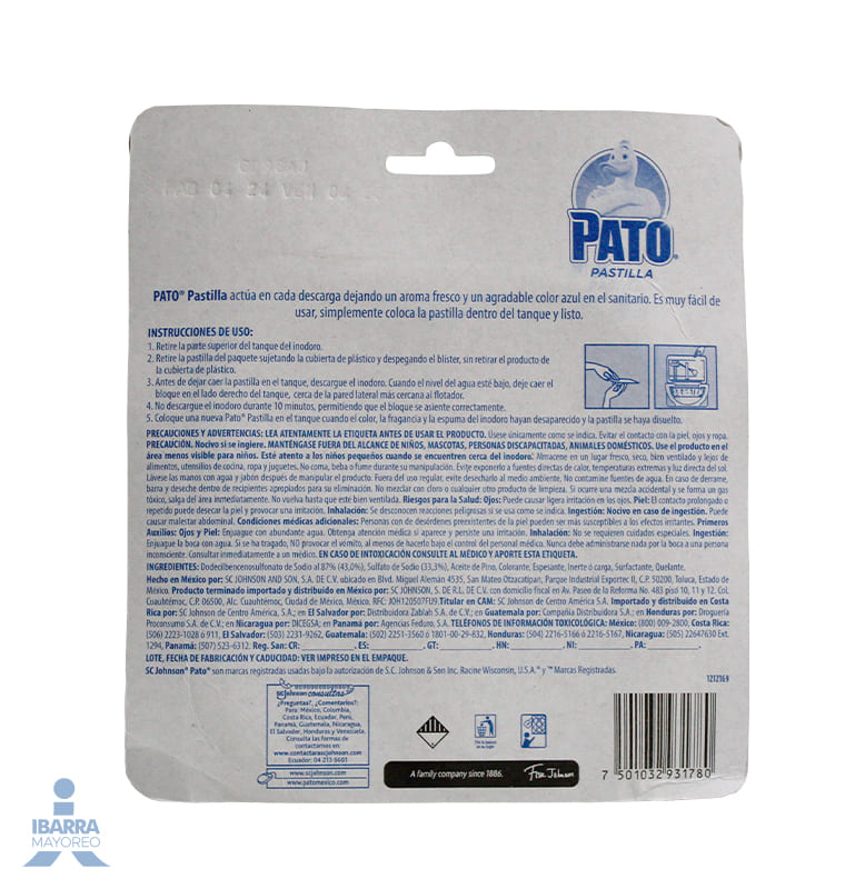 Pastilla Sanitaria Pato Azul 4 pack 160 g
