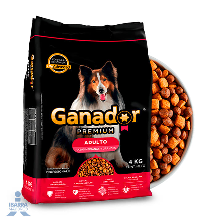 Alimento Ganador Premium Adulto 4 kg