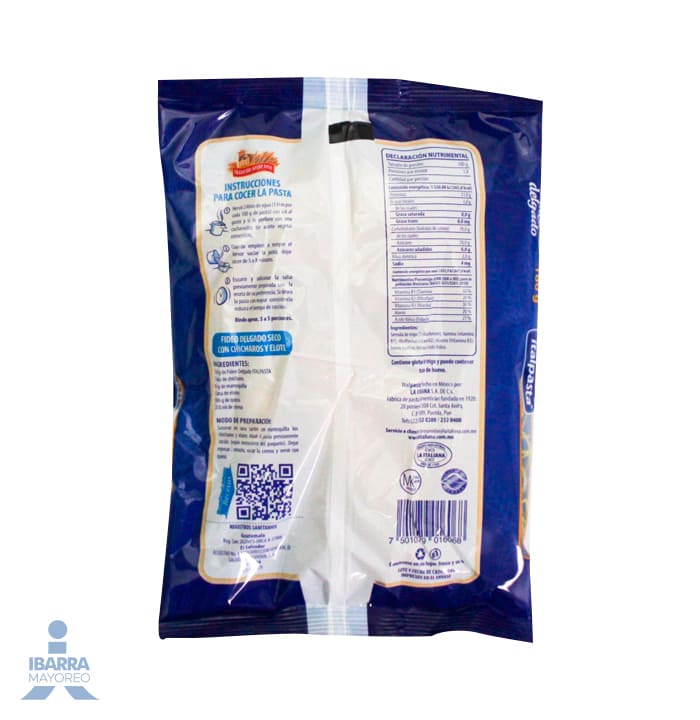 Pasta Italpasta Fideo Delgado 180 g