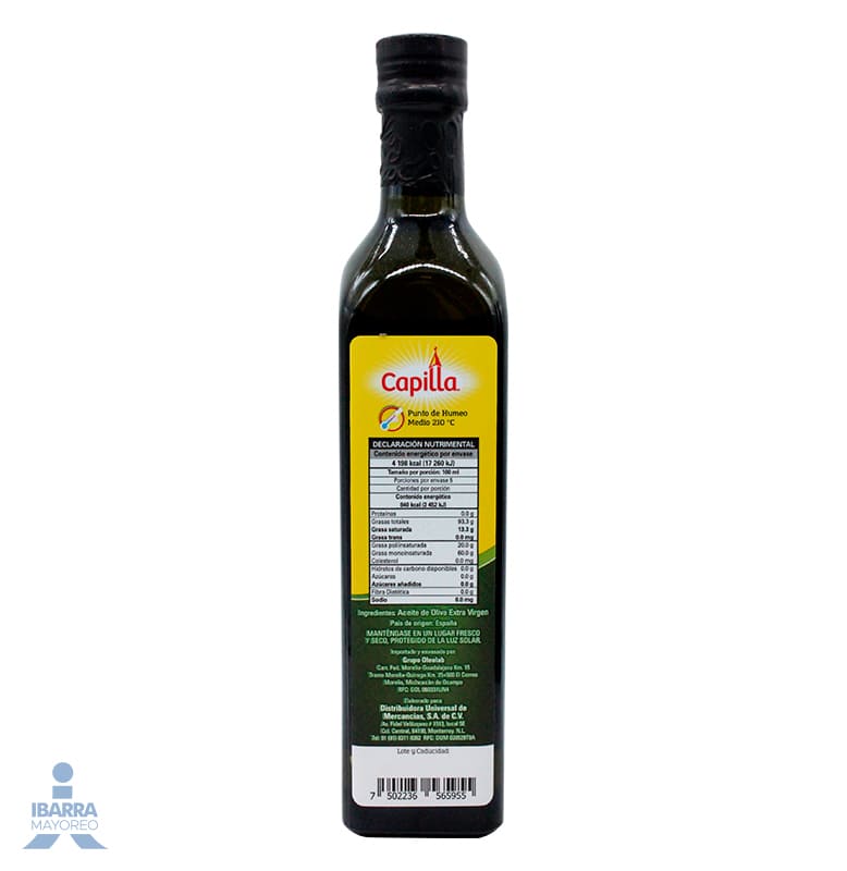 Aceite de Oliva Capilla Extra Virgen 500 ml