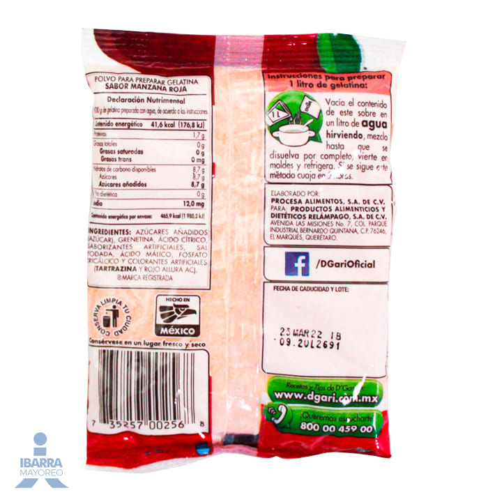 Gelatina D Gari Manzana 120 g