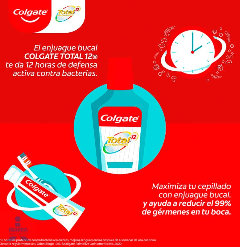 Enjuague Bucal Colgate Total 12 Clean Mint 60 ml