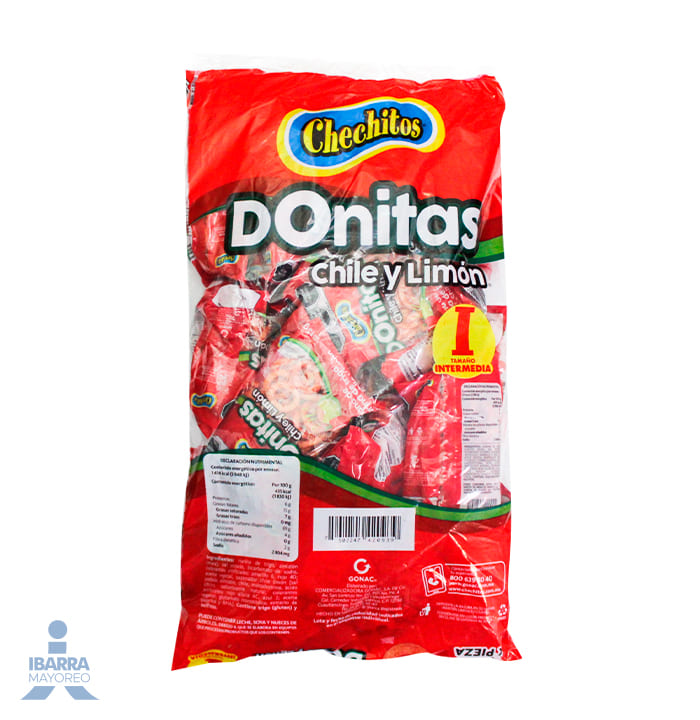 Chechitos Chechi Donitas Chile y Limón 24 pzas.