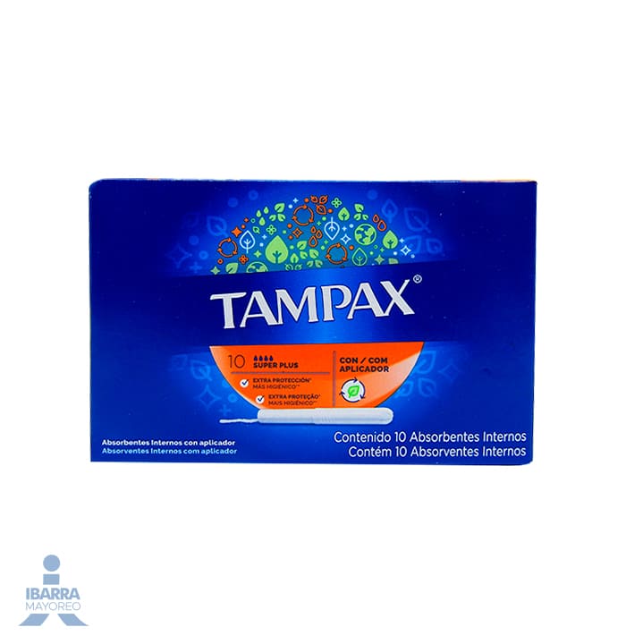 Toalla Sanitaria Tampax Plus 10 pzas.