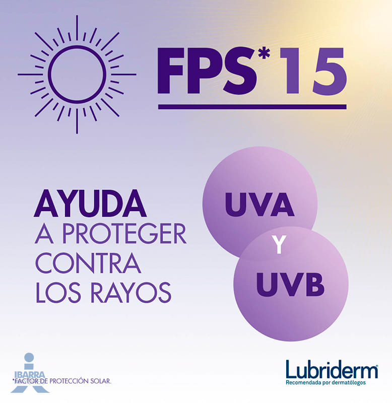 Crema Lubriderm Protección Solar FPS 15 400 ml