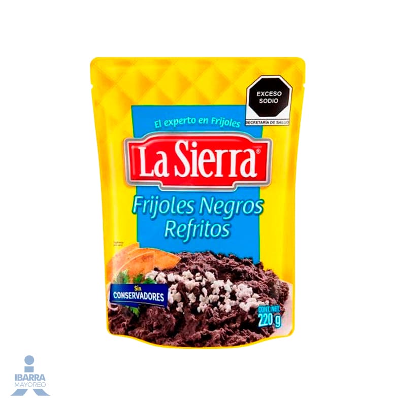 Frijol Negro Refrito La Sierra Bolsa 220 g