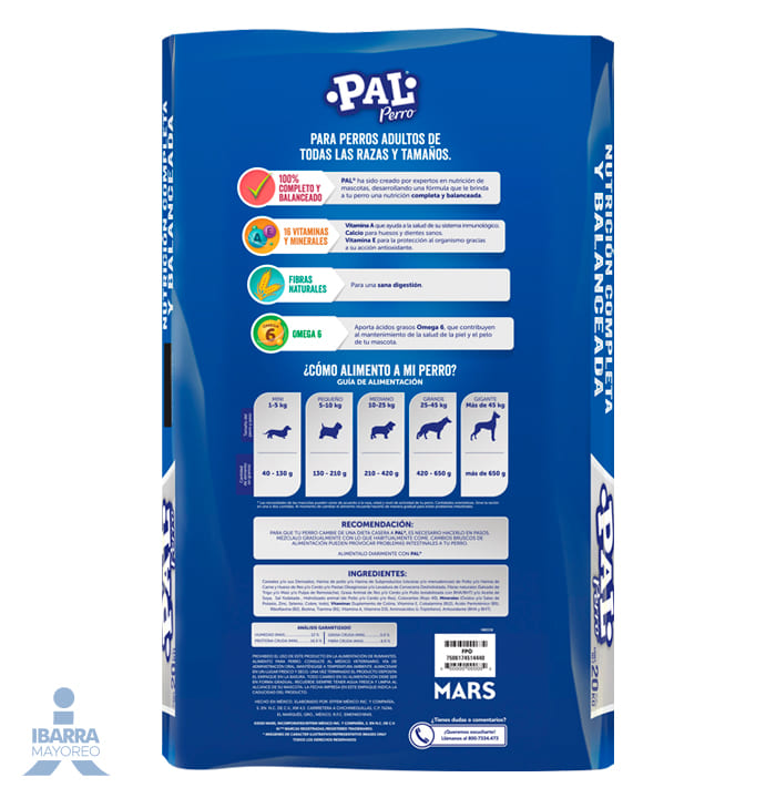 Alimento Pal Perro 20 kg