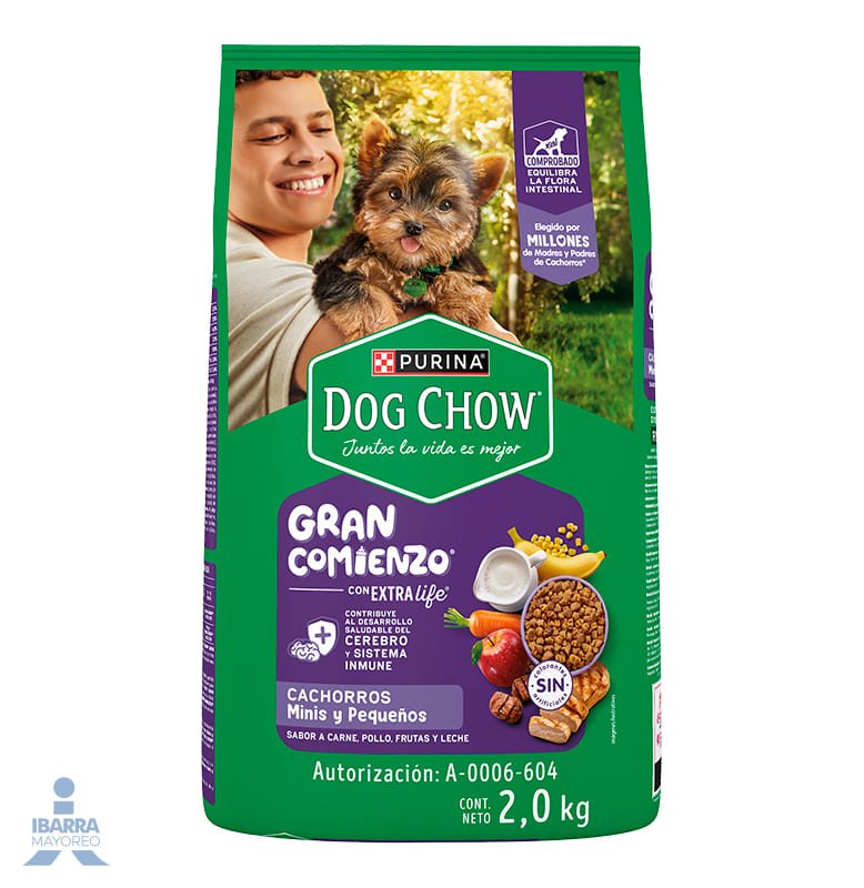 Dog Chow alimento seco cachorros minis y pequeños 2 kg