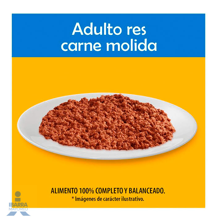 Alimento Pedigree Adulto Carne Molida de Res 375 g