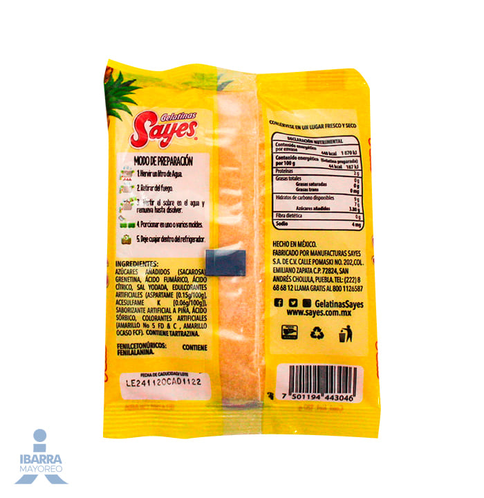 Gelatina Sayes Piña 120 g