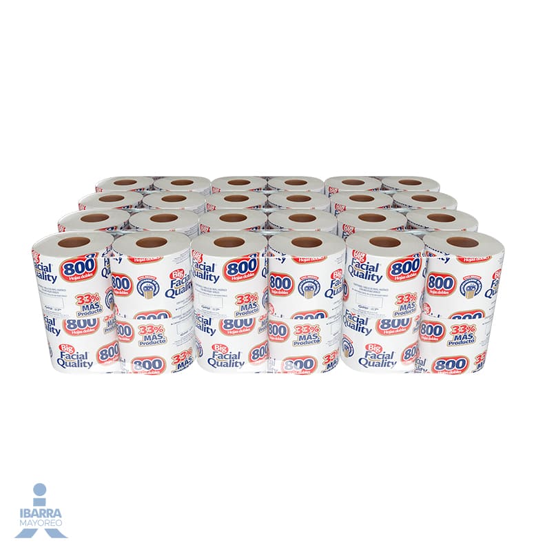 Papel Higiénico Big Facial Quality 800 hojas 4 rollos