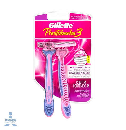 Rastrillo Gillette Prestobarba 3 Fem 2 pzas.