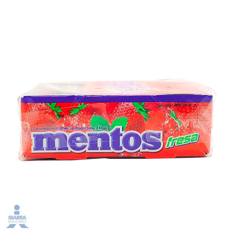 Dulce Mentos Fresa 12 pzas.