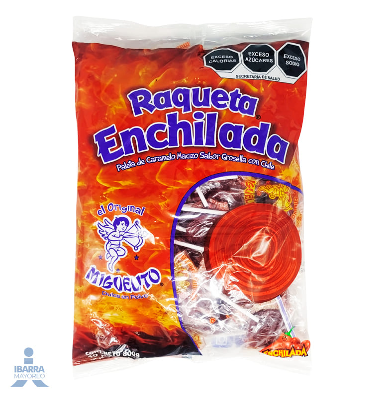 Paleta Miguelito Raqueta Enchilada 40 pzas.