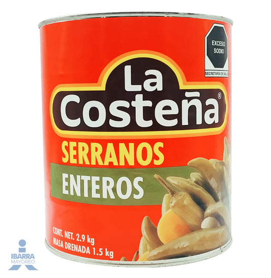 Chiles Serranos La Costeña 2.8 kg