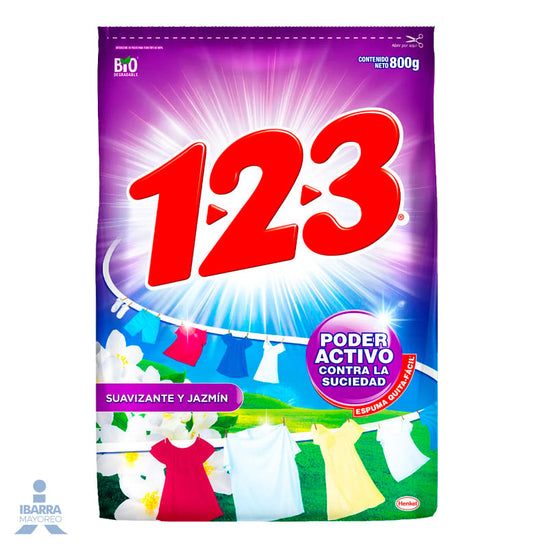 Detergente 123 con Suavizante 800 g