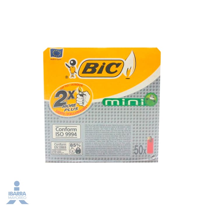 Encendedor Bic Mini 50 pzas.