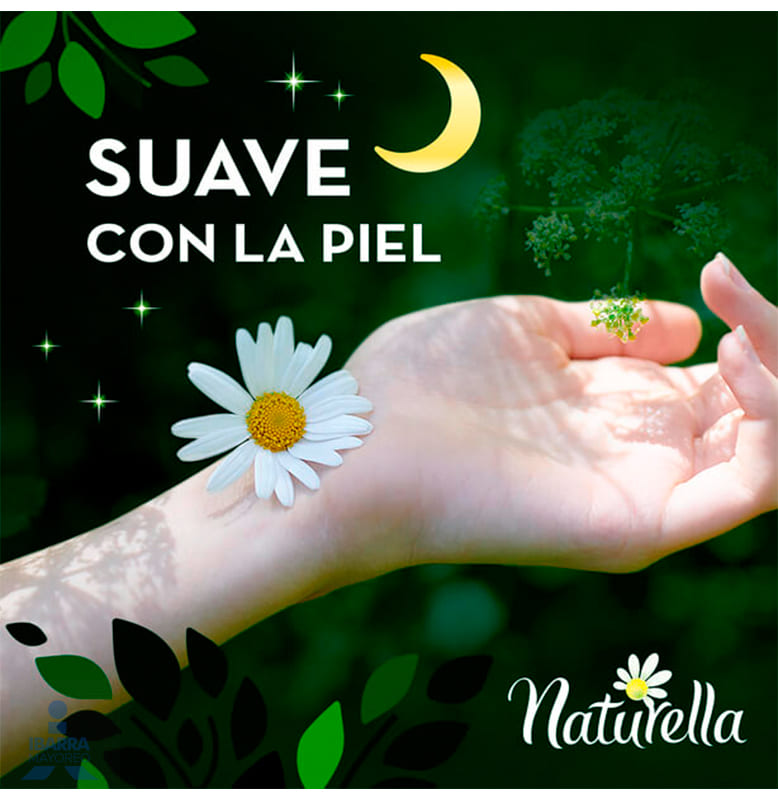 Toalla Sanitaria Naturella Nocturna con alas 8 pzas.