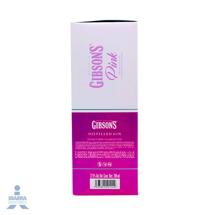 Ginebra Gibson Pink 700 ml + Copa Ballon