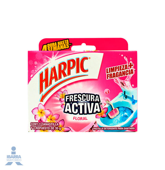Pastilla Sanitaria Harpic Flores Frescura Activa 35 g
