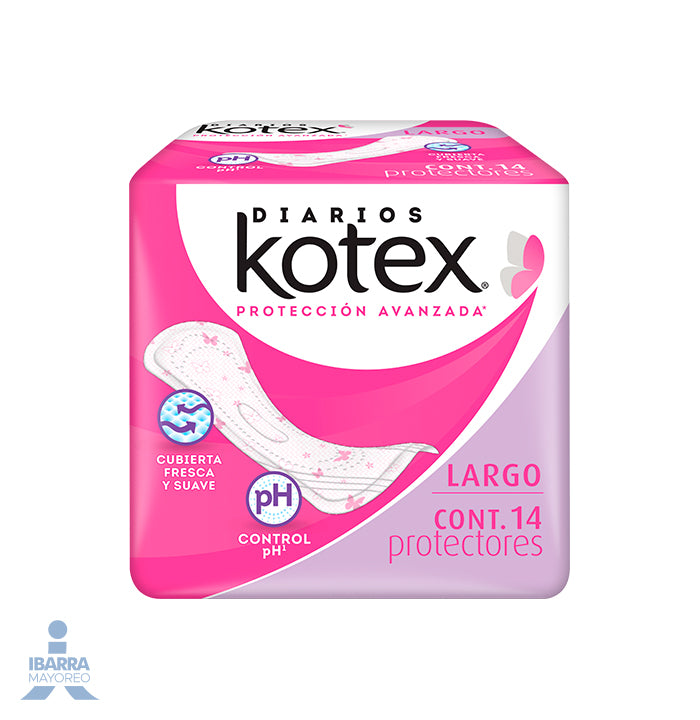 Toalla Panty Protector Kotex Largo 14 pzas.