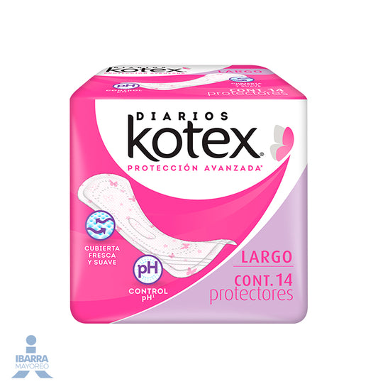 Toalla Panty Protector Kotex Largo 14 pzas.
