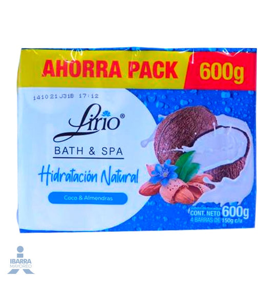 Jabón de tocador Lirio Coco y Almendra Ahorra Pack 600 g