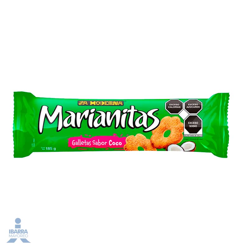 Galletas La Moderna Marianitas Coco 185 g