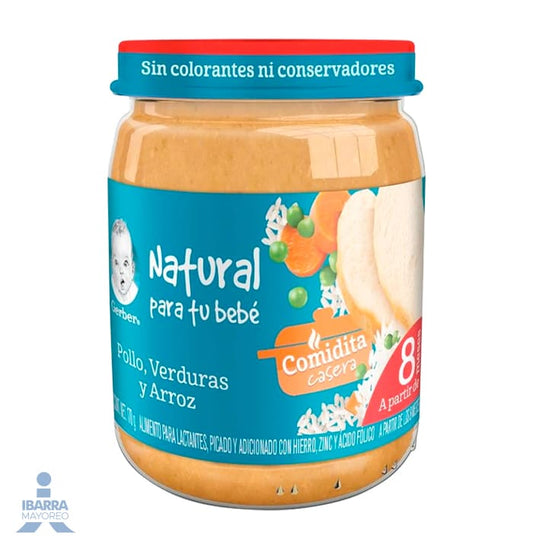 Gerber Picado Pollo Verduras y Arroz Etapa 3 170 g