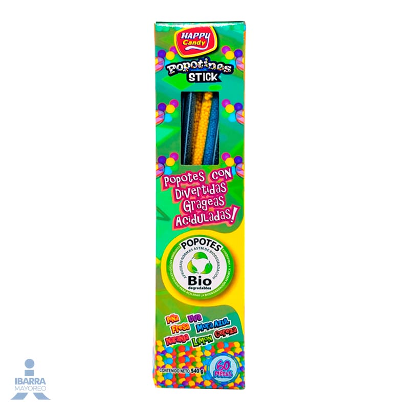 Dulce Las Delicias Popotines Stick 60 pzas.