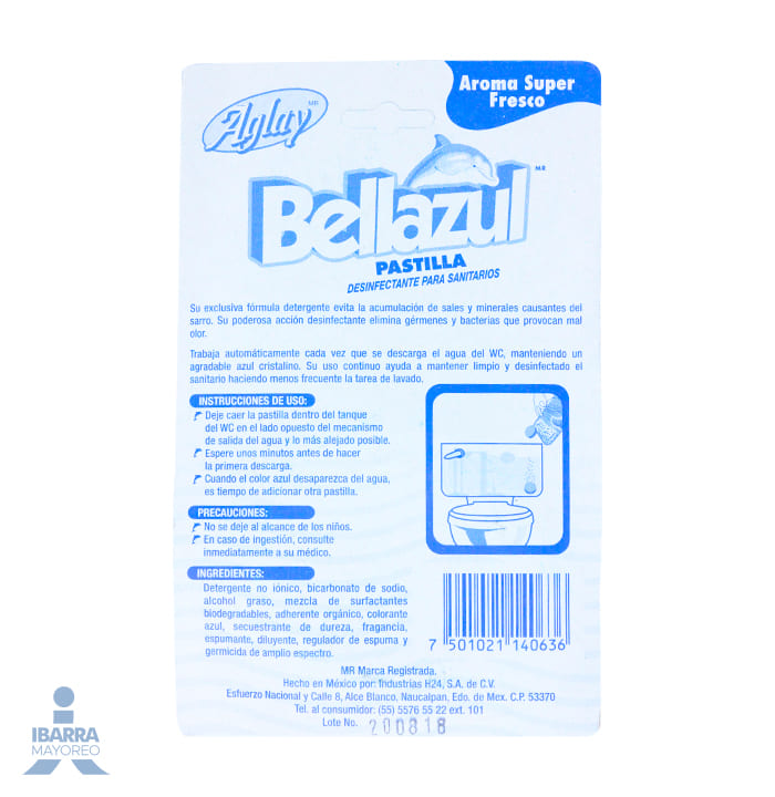 Pastilla Sanitaria Bella Azul 50 g